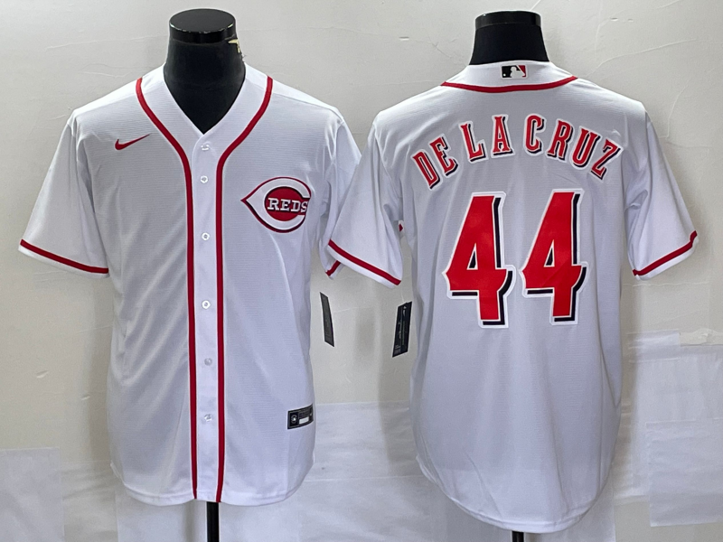 Men's Cincinnati Reds Elly De La Cruz #44 White Home Jersey
